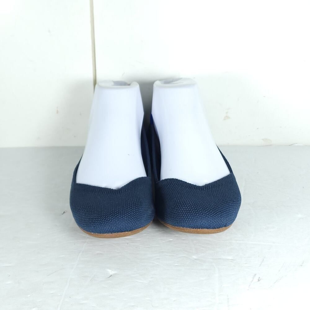 Rothy's Women's The Flat Round Toe US6 Navy Blue Textile Slip On Ballet Flats - Picture 5 of 16